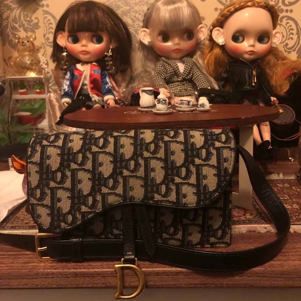 DIOR OBLIQUE SADDLE BELT BAG